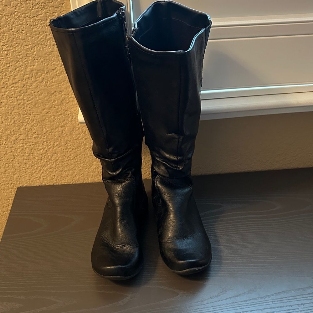 Hush Puppies Black Comfort Boots Size 7